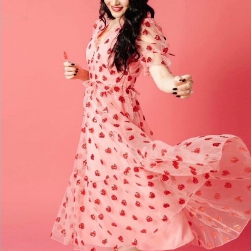 Rachel Parcell tulle sequin heart dress